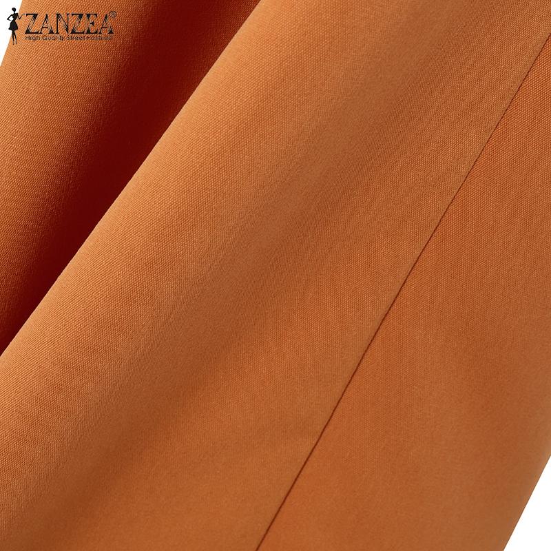 ZANZEA Damskie topy bez rękawów i spodnie casualowy dwuczęściowy zestaw letni