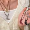 Korean Gold Croissant Pendant Necklaces for Women Girls Creative Clavicle Chain Charm Neck Necklace Jewelry