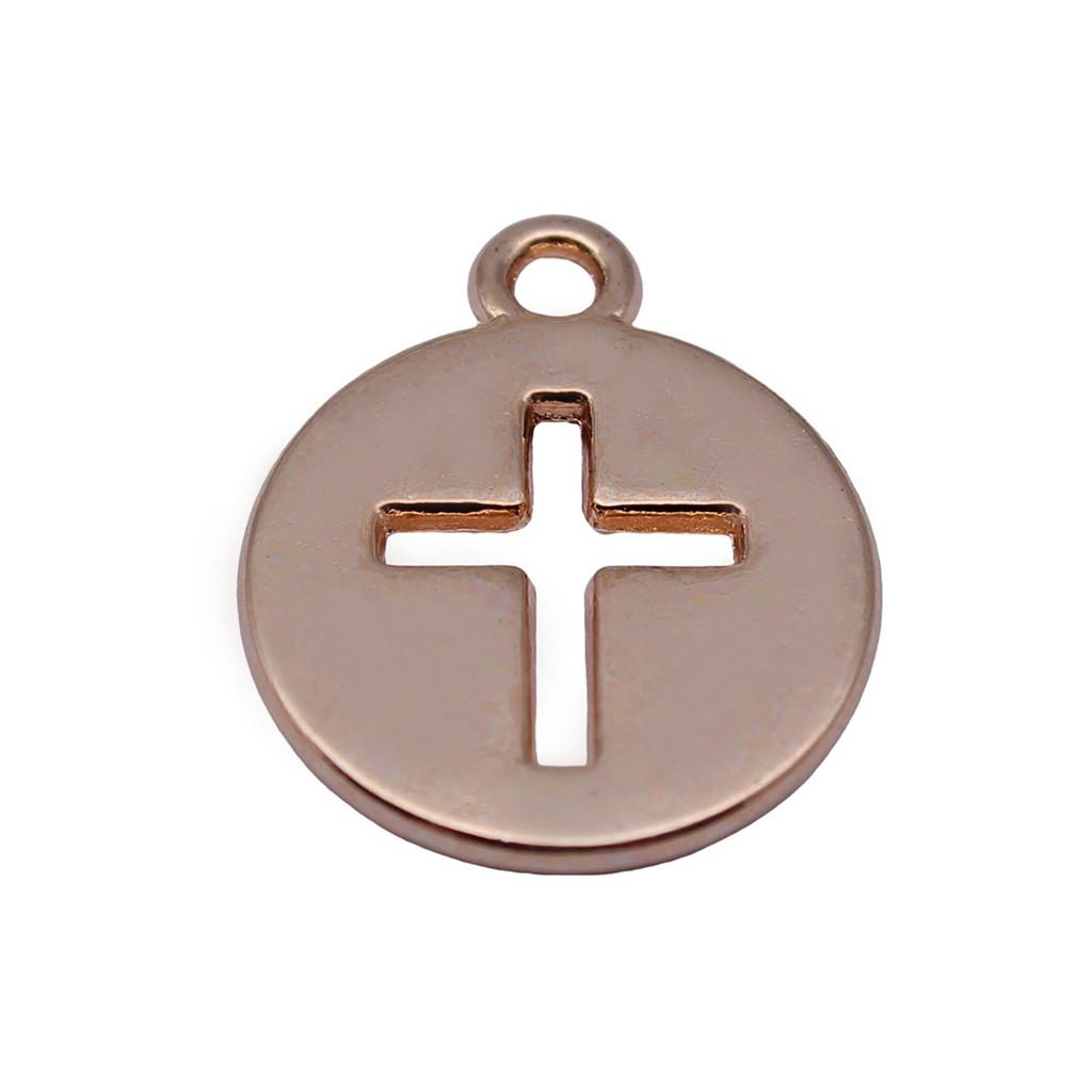 Vintage Cross Charms Multi Color Alloy Pendants For Religious Christian Jewelry