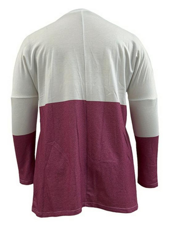 2025 Plus Size Women's Holiday Patchwork Heart Cartoon Long Sleeve Top