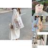 Stylish Korean Canvas Tote Bag Casual Shoulder Bag For Female Students