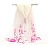 2026 Silk Chiffon Women's Scarf: Korean Style, Versatile, Long, and Thin for Spring, Autumn, Beach, or Winter Decoration