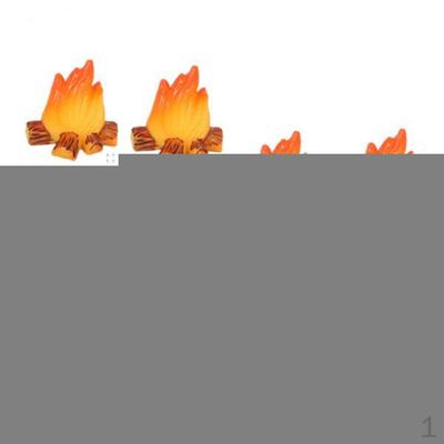 10x Miniatur Lagerfeuer Künstliches Mittelstück Harzfiguren Falsche Feuer Modell Puppenhaus Dekoration