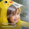 Mu Meng Little Yellow Duck Kids Raincoat and Waterproof Rain Boots with Umbrella Hat Set - INS Style for Babies and Toddlers.