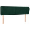 Vidaxl Wingback Headboard, Dark Green, 147X23X78/88 Cm, Velvety