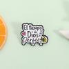 El Tiempo De Dios Es Perfecto Enamel Pin Spanish Christian Quote Jesus Bible Verses Brooch Lapel Badge Jewelry Gift for Friends