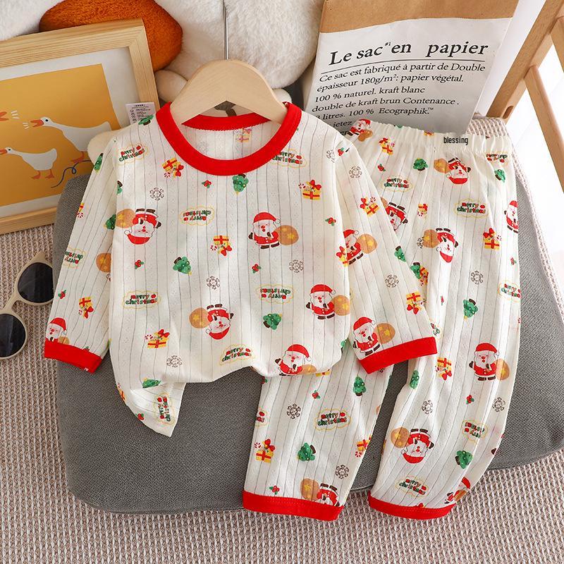 Korean Style Kids' Summer Cotton Pajama Set for Boys and Girls