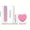 Set di 10 Set per Manicure Con Penna Dotter in Cristallo Blocco a Forma di Cuore e Lima in Legno Per Lucidatura e Modellatura delle Unghie Accessori per la Cura