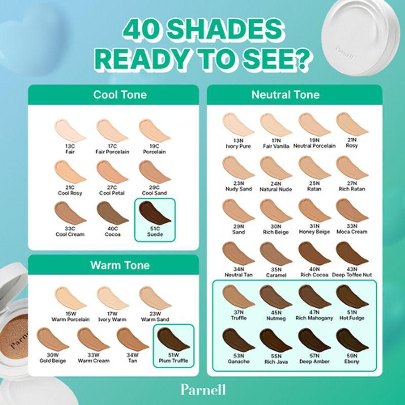 [PARNELL] *new* Cicamanu Serum Cushion (40 colors)