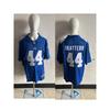 T-shirt de sport surdimensionné en mélange de coton brodé NFL New York Giants pour homme Vêtements décontractés pour fans de rugby
