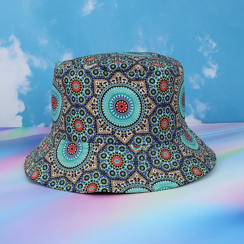 Gorgeous Retro Style Geometric Graffiti Double-sided Fisherman Hat Suitable for Everyday Shade Everything