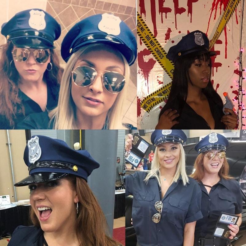 Policijos vakarėlio kostiumų kepurės Vakarėlio berniukui Kaukės vakarėlio Cosplay aksesuaras policijos vakarėliui Kaukės kepurė