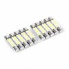10Pcs Long-Lasting Car LED Fuse Bulb Energy-Efficient Reading Lamp Bulb Sun Visor Mirror Light