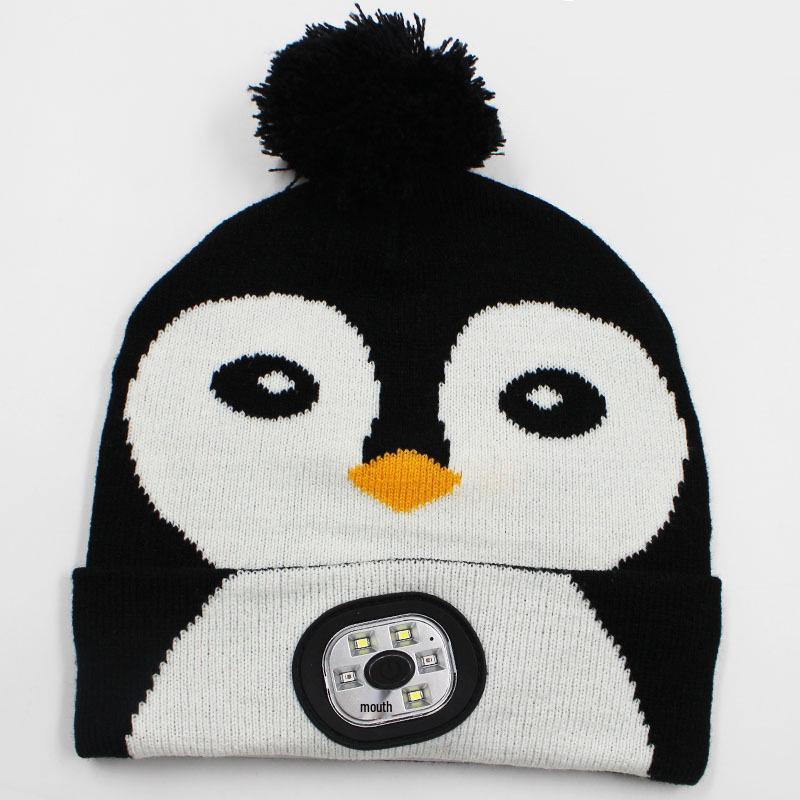 Rechargeable LED Light Beanie - Glow-in-the-Dark Winter Hat for Night Running Outdoors