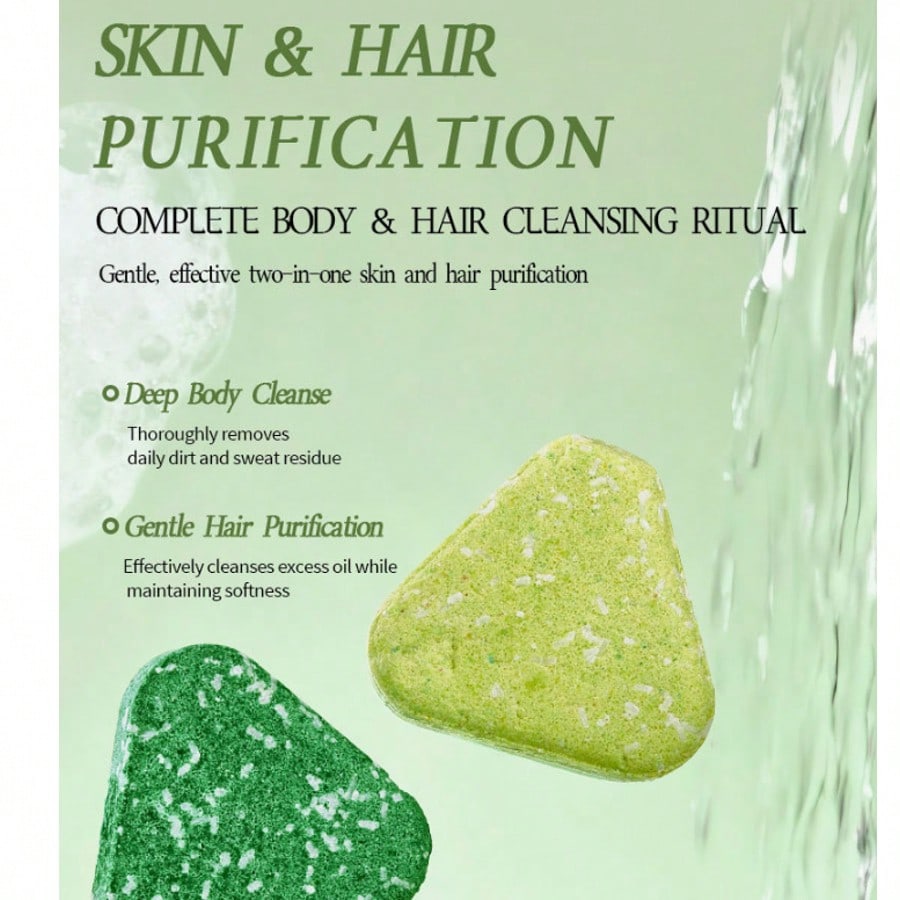 1pc Usma Herbal & Thuja Leaf Plant Extract Shampoo & Body Soap, Handmade Soap Bar, Moisturizing Clea