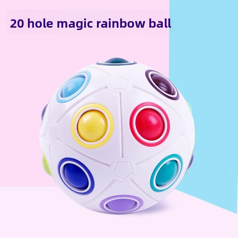 Rainbow Ball 20 Hole Puzzle Toy For Kids Brain Teasers Educational Gift