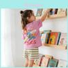 Set Estivo Due Pezzi in Cotone per Bambina con Stampe Cartoni Animati per Bambini dai 3 agli 8 Anni