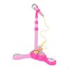 Music Toy Microphone Stand with Flashing Stage Light Parties Kids Karaoke Machine Built In