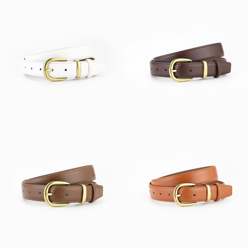 Womens Twolayer Leather Belt For Stylish Office Attire And Everyday Casual Looks