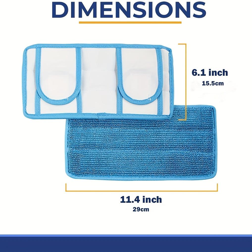 2/4pcs, Reusable Mop Pad For Mop, 11.8*5.9'' Microfiber Mop Pad Refill Washable For Hard Floor Baseboard Cleaning