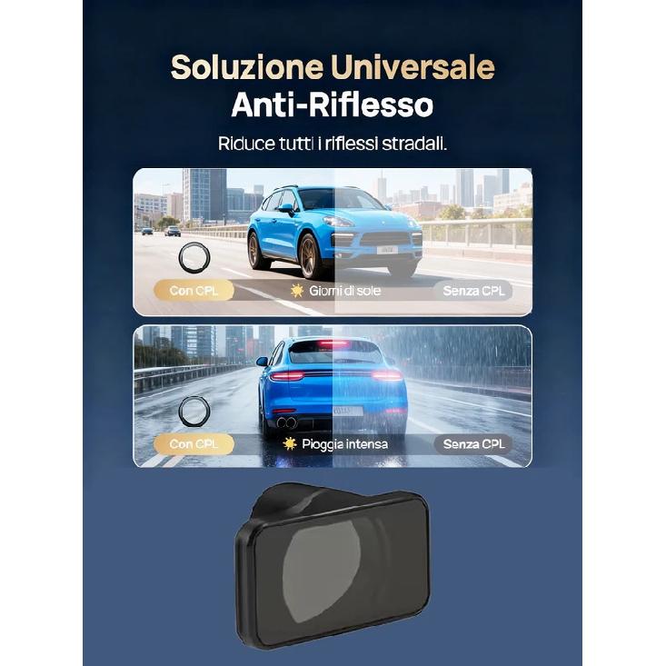 For 70mai Dash Cam A810s CPL Filter HD Lens Dust Protection Anti Glare CPL Filter for 70mai RC24 Rear Camera CPL Filter