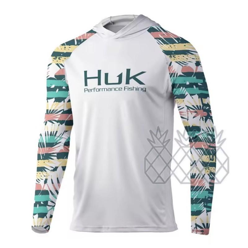 Mens Fishing Hoodie UPF 50 Sun Protection Quick Dry Long Sleeve Outdoor Shirt Fall