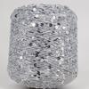 Hand-Knitted Bright Cotton Yarn with Sequins, 3MM+6MM, Combed and Fancy