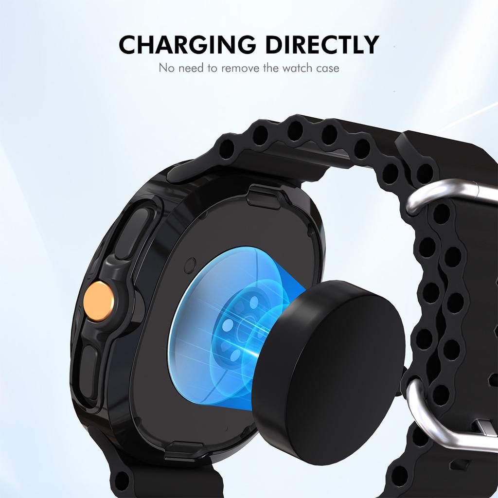 ENKAY HAT PRINCE For Samsung Galaxy Watch8 Classic 46mm Case with PMMA Screen Film TPU Watch Cover