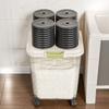 Insect Proof Pet Food Container with Wheel Rice Dispenser Durable Pet Food Storage Jar  Flour