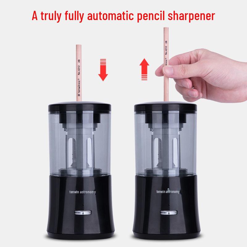 Automatic Electric Pencil Sharpener for Students - Child-Friendly Stationery with Lead Feeding System, Model 8018