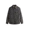 All Over Print Single Breasted Collar Long Sleeve Jacket Men Jacket Gray KHM010641-413
