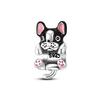 925 Silver Lovely Pets Dog Cat Animals Owl Rabbit Lion Charms Beads Pendants Bracelet Jewelry Gift