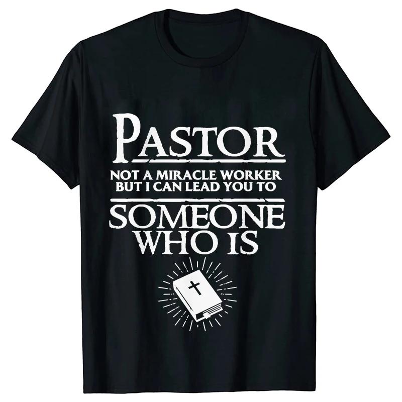 Pastor Cool Křesťanská trička pro muže Letní streetové oblečení Krátký rukáv Manžel Přítel Narozeninové dárky Tričko Pánské oblečení