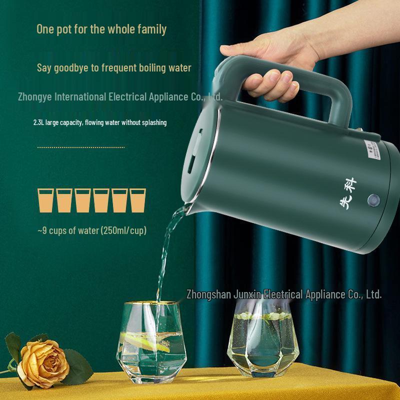 Stainless Steel Electric Kettle with Fast Heating & Auto Power-Off for Dorms