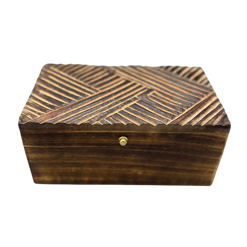 Multipurpose Storage Box Vintage Antique Lines 22x12x10cm