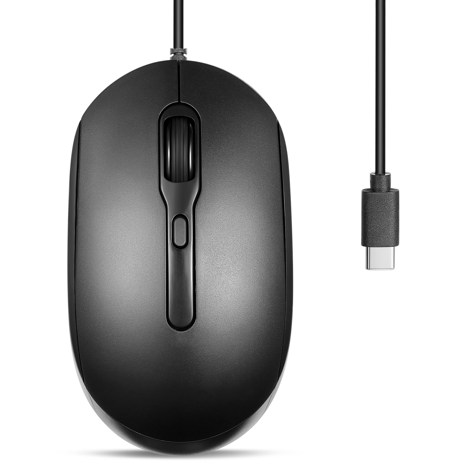

Perixx PERIMICE-222CB Type-C Wired Mouse with Silent Click, Black