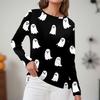 Women's Daily Casual Long-sleeved Printed O-neck Top