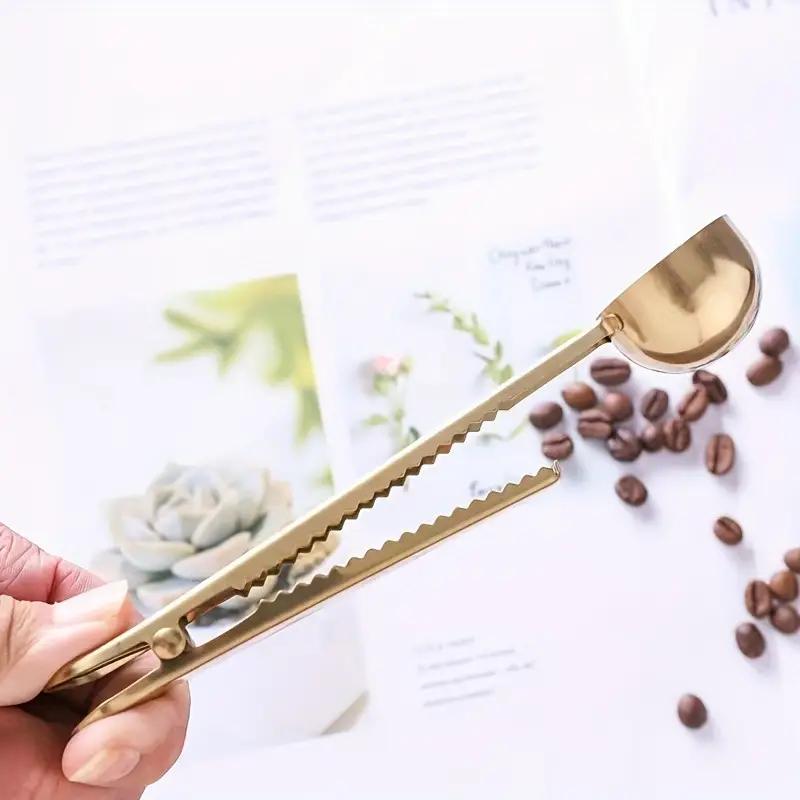 Coffee Spoon Measuring Spoon Coffee Beans Coffee Powder Sealing Clip Measuring Spoon Coffee Utensil Bean Spoon Quantitative Spoon Measuring Spoon