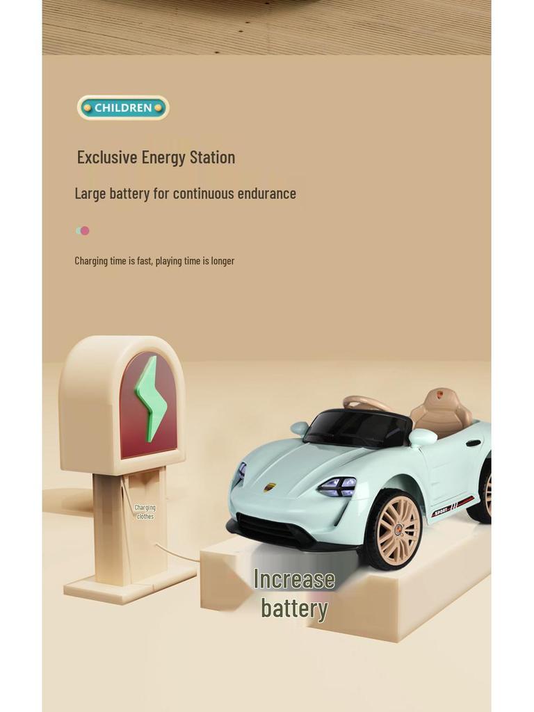 Yatong 12V Kids' Electric Ride-On Car with Remote Control, Rechargeable Battery, and Four Wheels