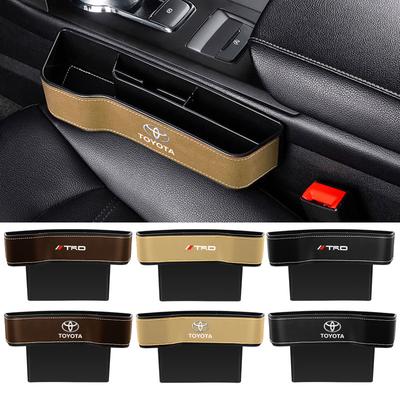 2 peças Organizador de Assento de Carro Caixa de Armazenamento para Fenda Acessórios para Carro Fenda para Trd Gr Corolla Yaris Chr Auris RAV4 Camry Highlander