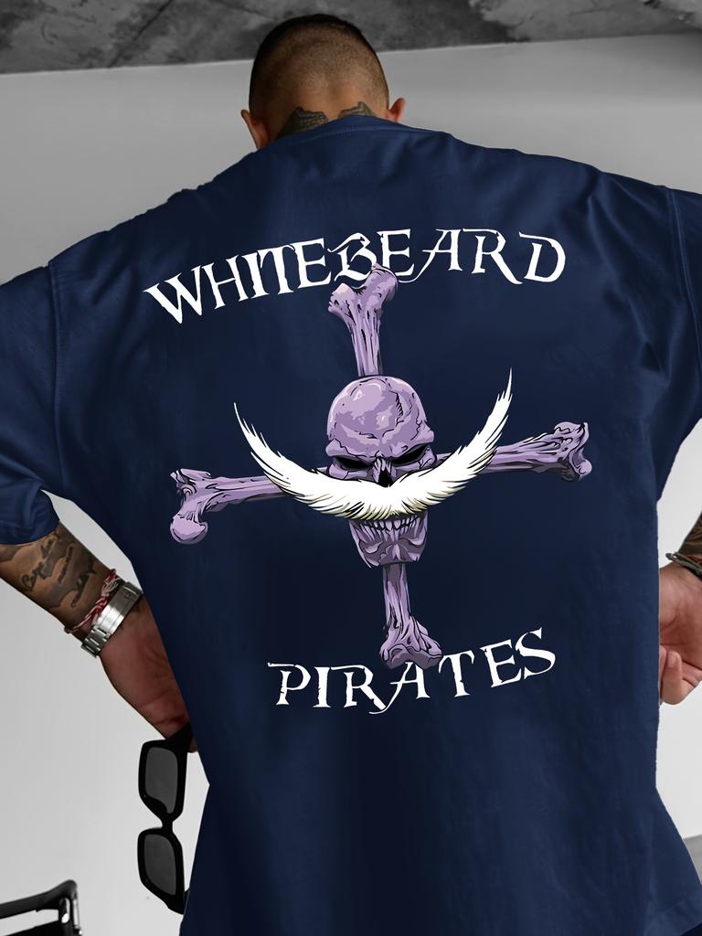 One Piece Japanese Anime Whitebeard Unisexs Pirates Printed Tshirt Summer Casual Short Sleeve Boys Cotton Childrens Tshirt