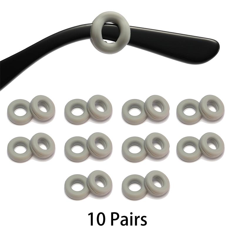 10 Paar Silikonbrillen Runde Ohrbügel Brillengriff Anti-Fall Brillenhalter Hülle Halterung Befestigungselement Brillen-Zubehör