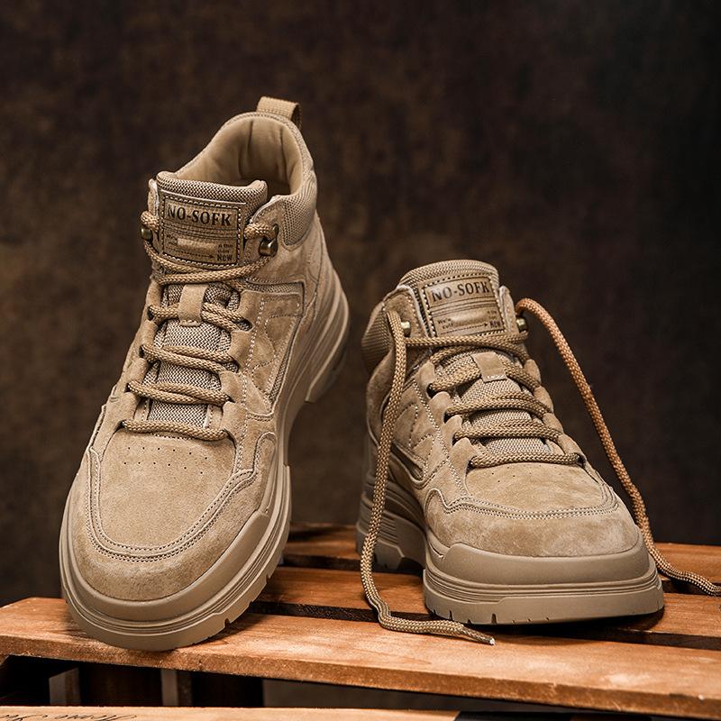 Chinese Martin boots, new British style desert boots, high-top autumn and winter fur