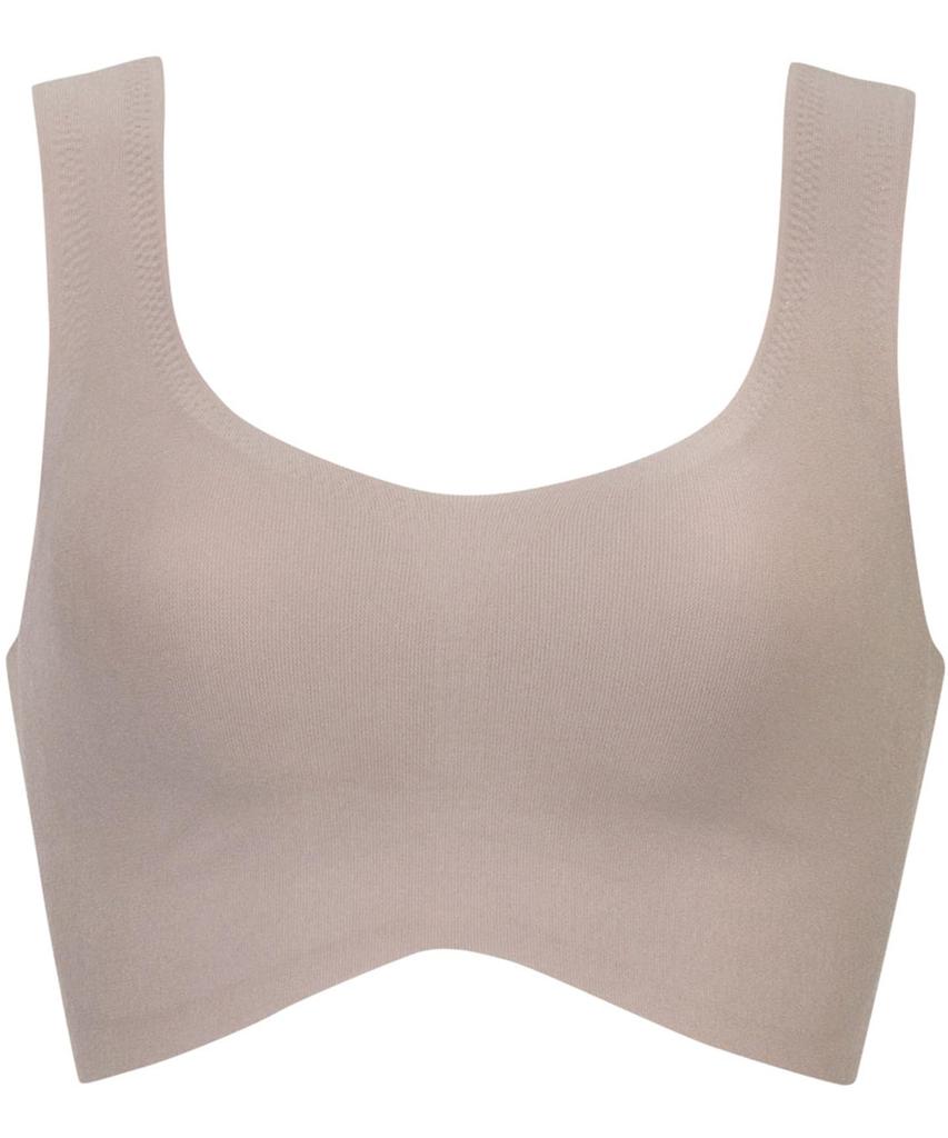 Cotton Blend Comfortable and Less Half Top LL [Wing/Wacoal] Non-wired Bra, Material, Beautiful, Stuffy, [Luxurious Cotton] KB1031, Women's, BR,