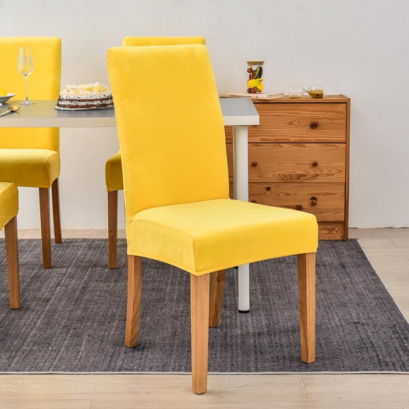 Golden Sable Velvet Elastic Chair Cover for Home, Hotel, Dining & Computer Chairs