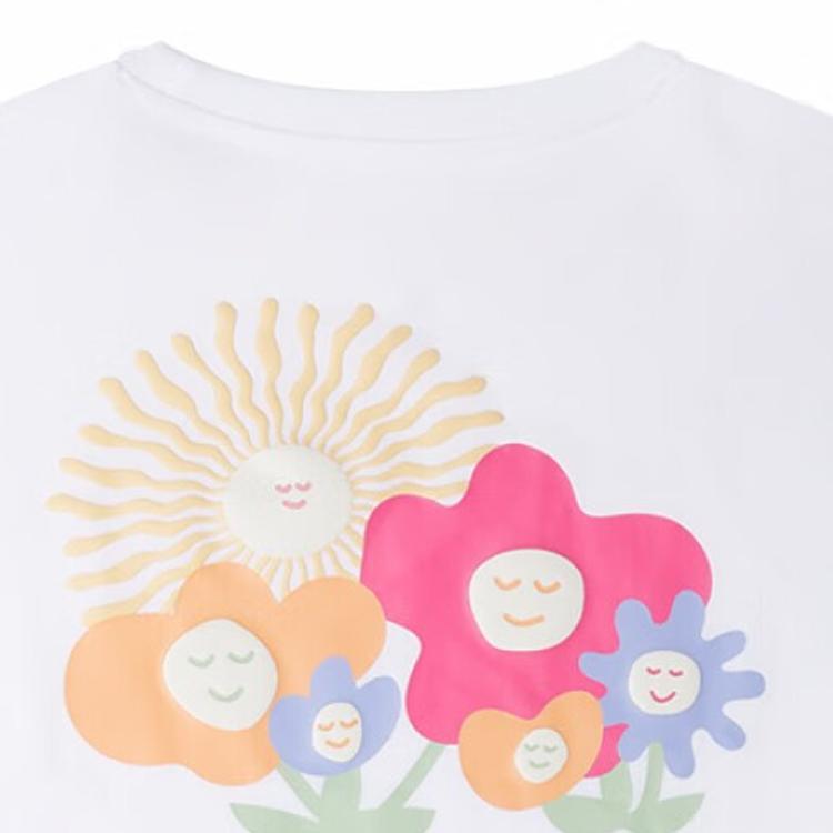 Converse Grow Together Drop Shoulder Sleeve T Shirt Women's White 10025447-A03