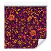 Intricate Floral Pattern Burgundy Wallpaper for Living Room and Bedroom 50x1000