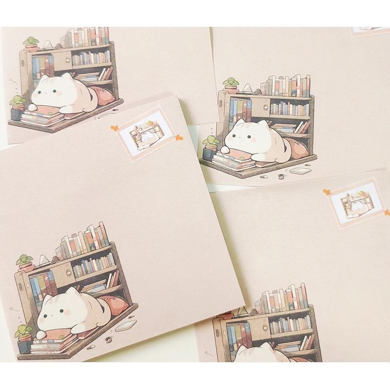 50sheet Cute Cat Memo Pad Amercian Style Lovely Kitten Sticky Note 8*8cm Kawaii Stationery Scrapbook Decorative Paper Student