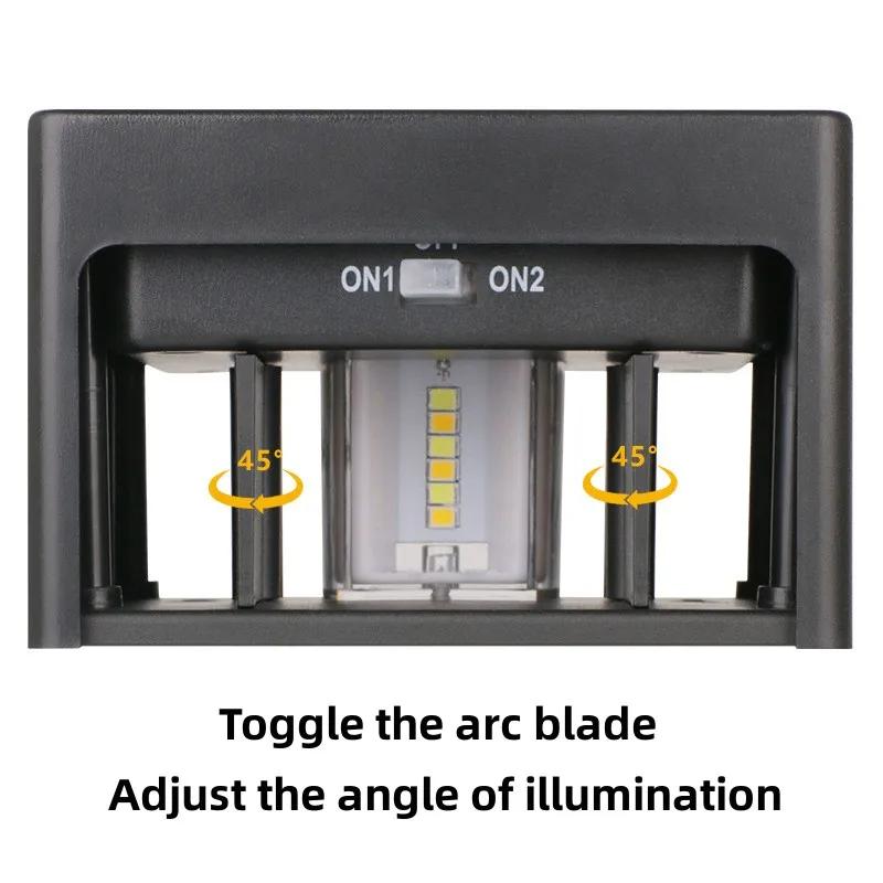 LED Solar Garden Light Outdoor Waterproof Lighting Angle Adjusted Wall Lamp Balcony Stair Fence Energy-saving Sunlight Lamps