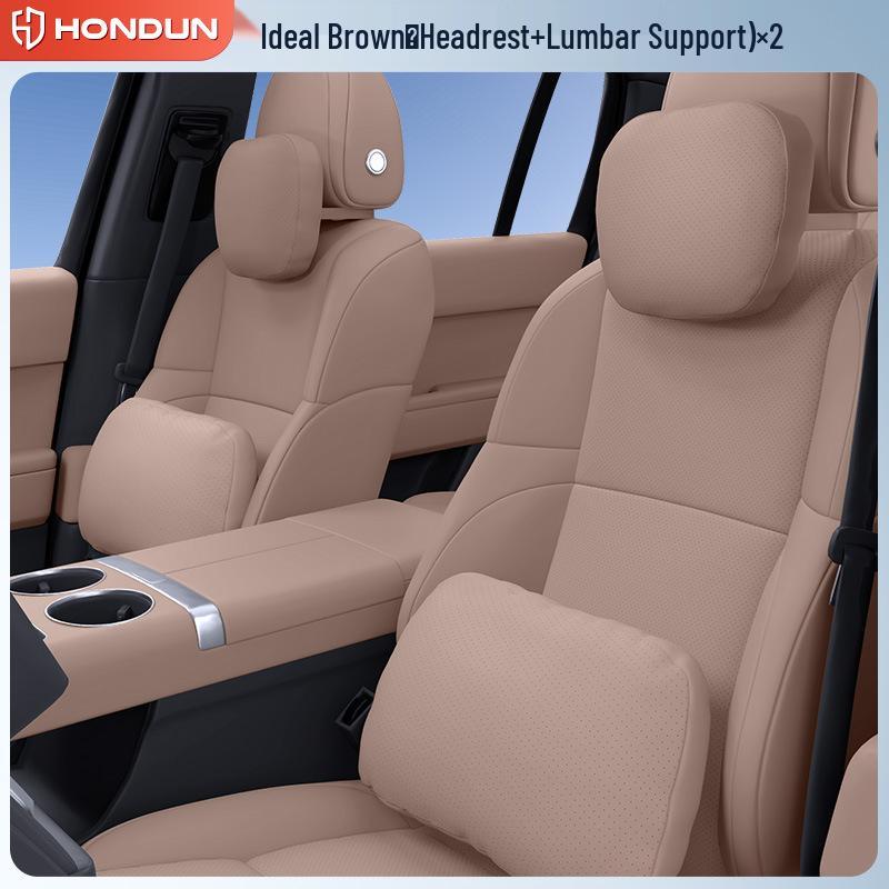 Ideal i8 Headrest & Lumbar Support Pillow - Essential Neck & Back Protection for Car Interiors
